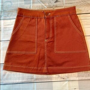 NWT Zara Brown Mini Skirt ladies size medium 🔥🔥🔥